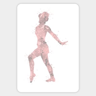 Girl Tap Dancer Watercolor Silhouette Sticker